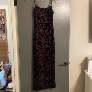 Satin and Velvet Formal Dress